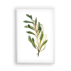 Póster en marco blanco - La vida se abre camino - 61x91 cm