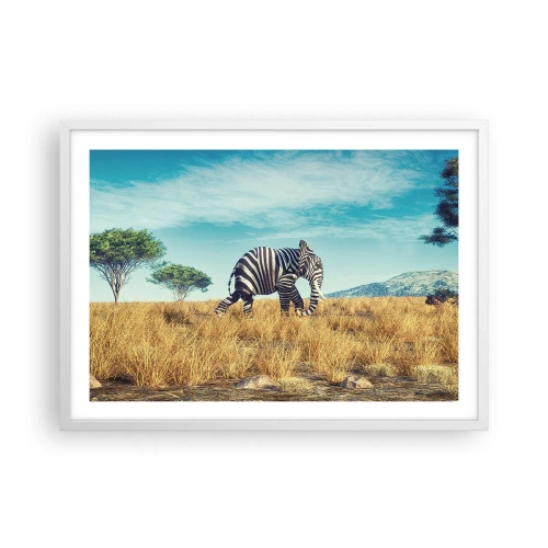 Póster en marco blanco - El gris ya no está de moda - 70x50 cm