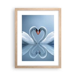 Póster en marco roble claro - Tiempo de amor - 30x40 cm