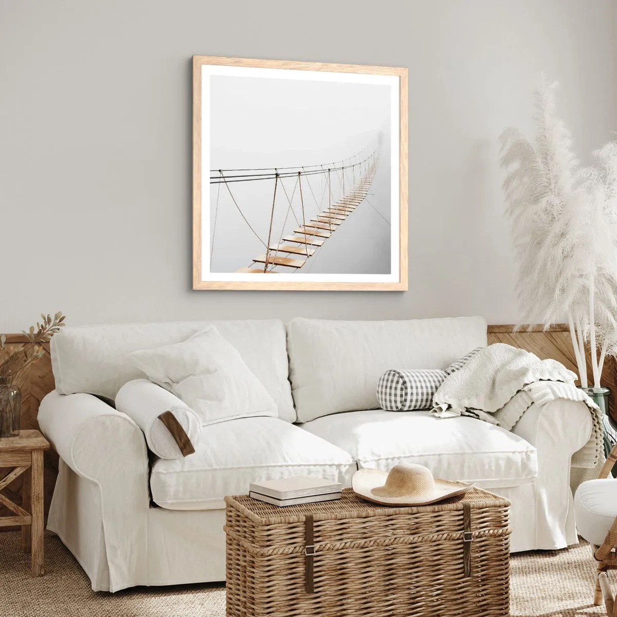 Póster en marco roble claro - ¿Adónde le llevará? - 30x30 cm