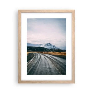 Póster en marco roble claro - En el ambiente islandés - 30x40 cm