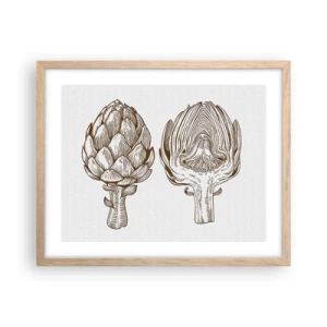 Póster en marco roble claro - Lección de anatomía - 50x40 cm