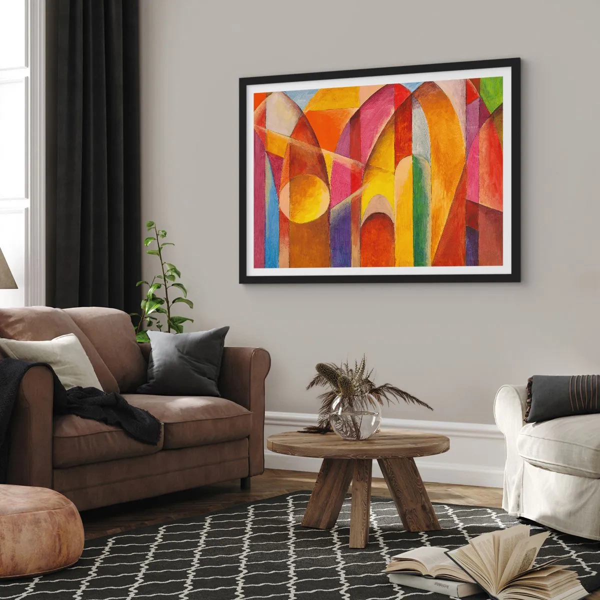 Póster en marco negro - Catedral del sol - 91x61 cm