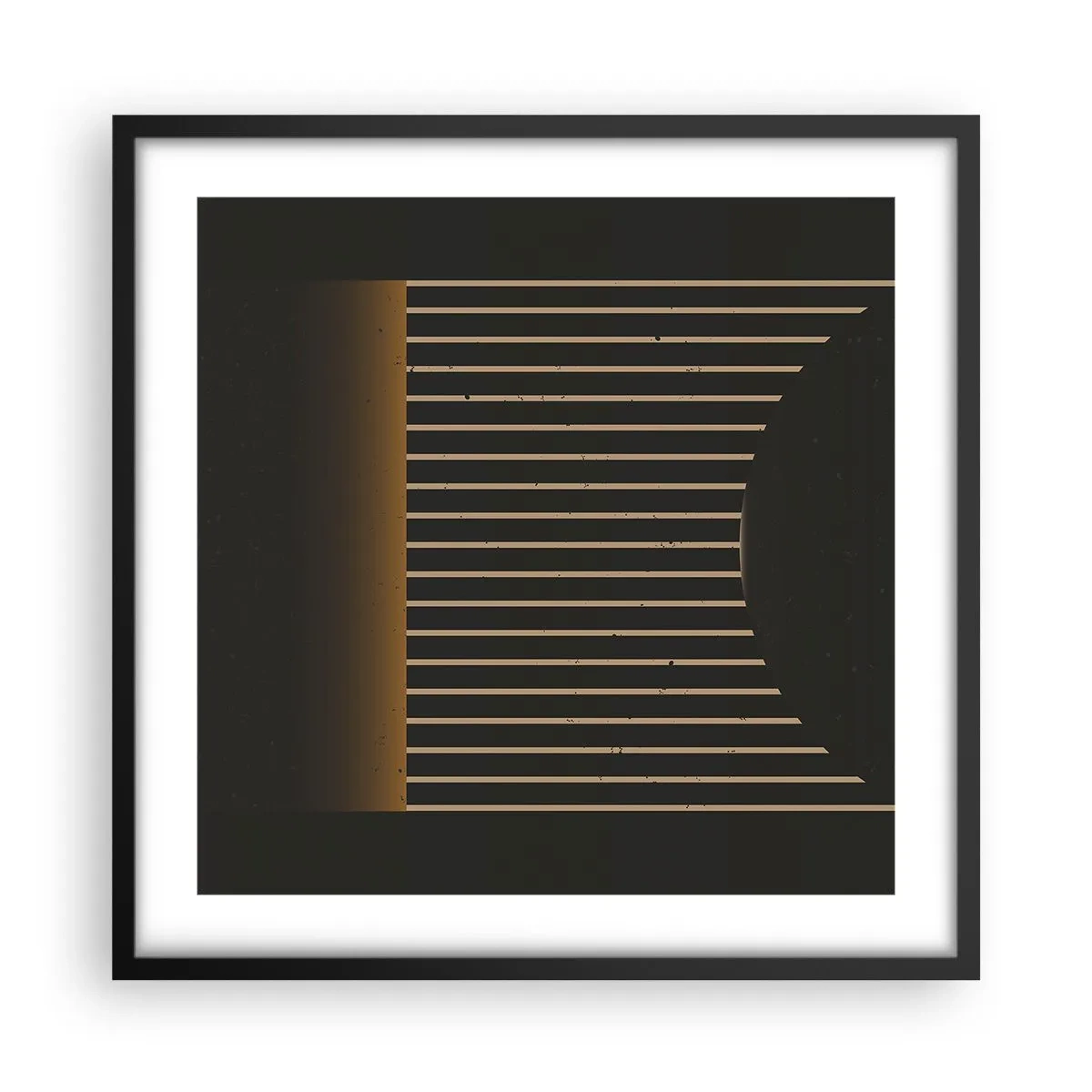 Póster en marco negro - Explorar la oscuridad - 50x50 cm