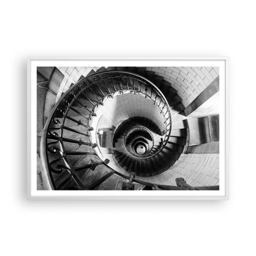 Póster en marco blanco - Cada vez más alto - 100x70 cm