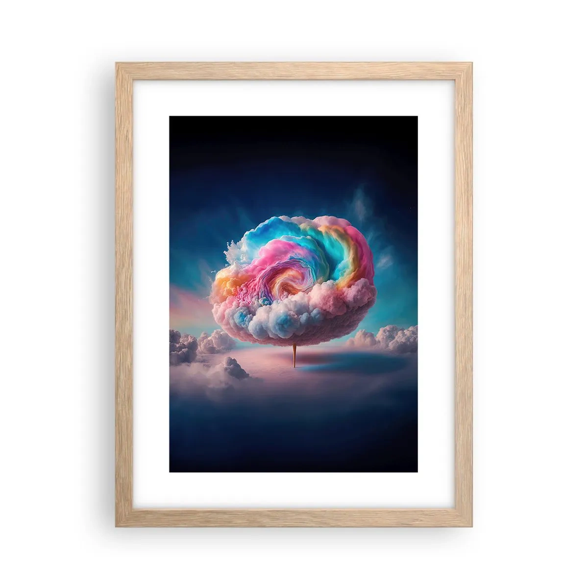 Póster en marco roble claro - El sueño de un parque de atracciones - 30x40 cm