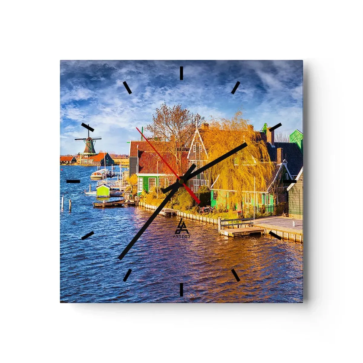 Reloj de pared - Reloj de vidrio - Durante siglos, sin cambios - 40x40 cm