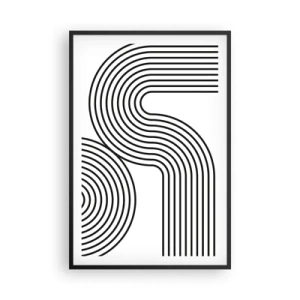 Póster en marco negro - En una curva - 61x91 cm