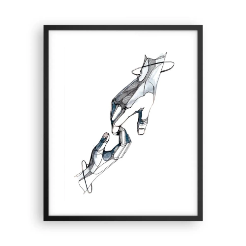 Póster en marco negro - Un buen gesto - 40x50 cm