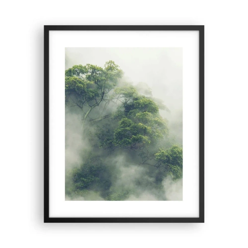 Póster en marco negro - Envuelto en niebla - 40x50 cm