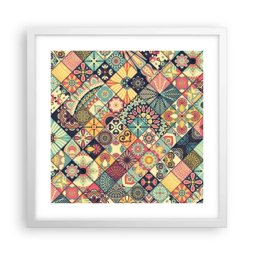 Póster en marco blanco - Clima marroquí - 40x40 cm