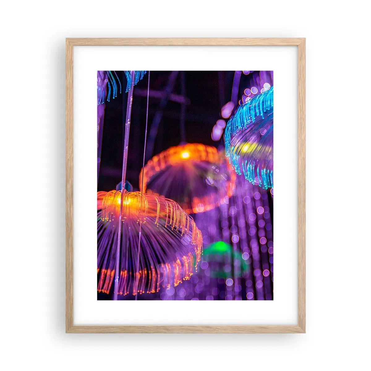 Póster en marco roble claro - Fuente luminosa - 40x50 cm