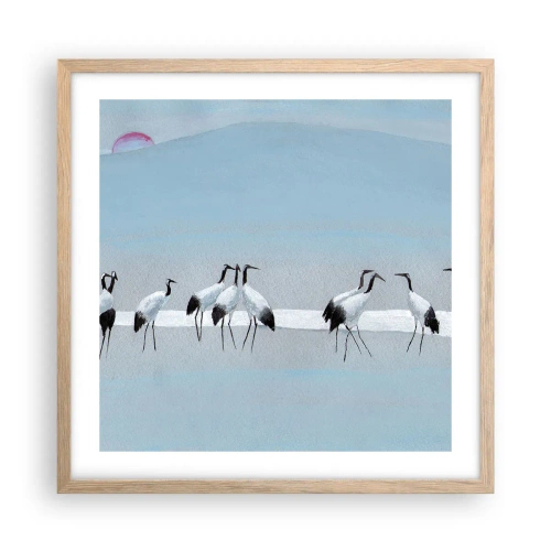 Póster en marco roble claro - Después de un día caluroso - 50x50 cm