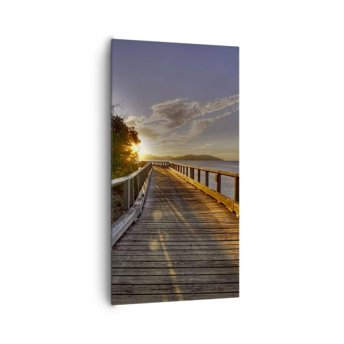 Cuadro sobre lienzo - Impresión de Imagen - Camina, sigue caminando hacia el sol - 65x120 cm