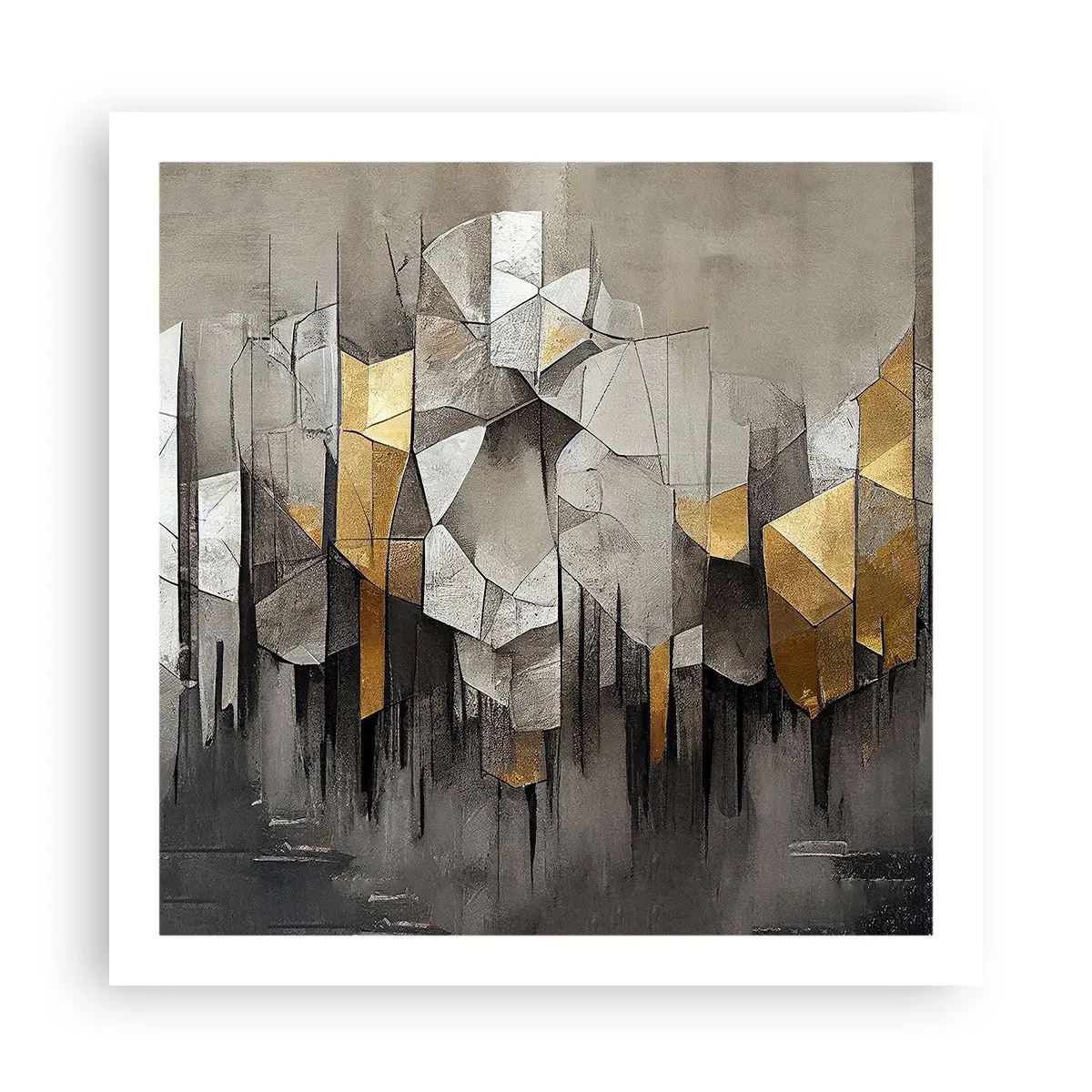 Póster - Composición hecha de hielo y luz - 60x60 cm