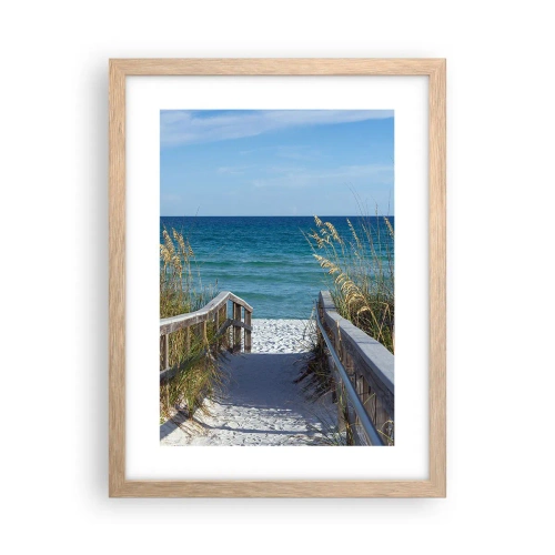 Póster en marco roble claro - En el sol, en el viento - 30x40 cm