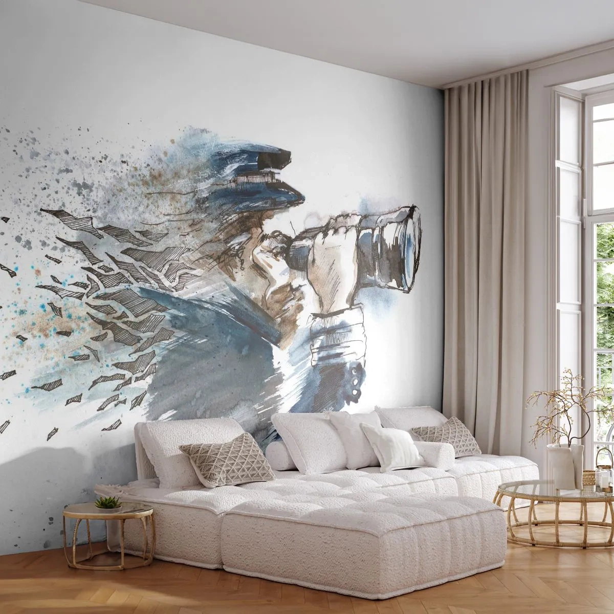 Fotomural Standard Eco - Tierra a la vista - Abstracción, Marinero, Capitán - 200x140 cm