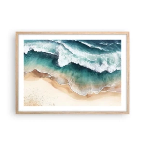 Póster en marco roble claro - Un encuentro eterno - 70x50 cm