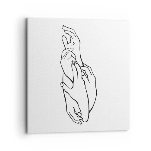 Cuadro sobre lienzo - Impresión de Imagen - El tacto - 70x70 cm