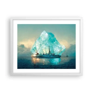 Póster en marco blanco - Diamante ártico - 50x40 cm