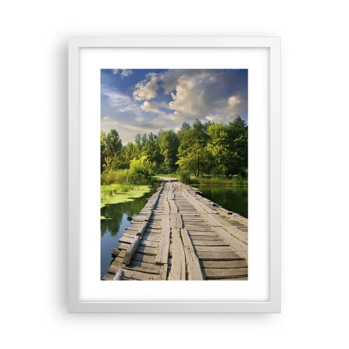 Póster en marco blanco - Verano, verano en todas partes - 30x40 cm
