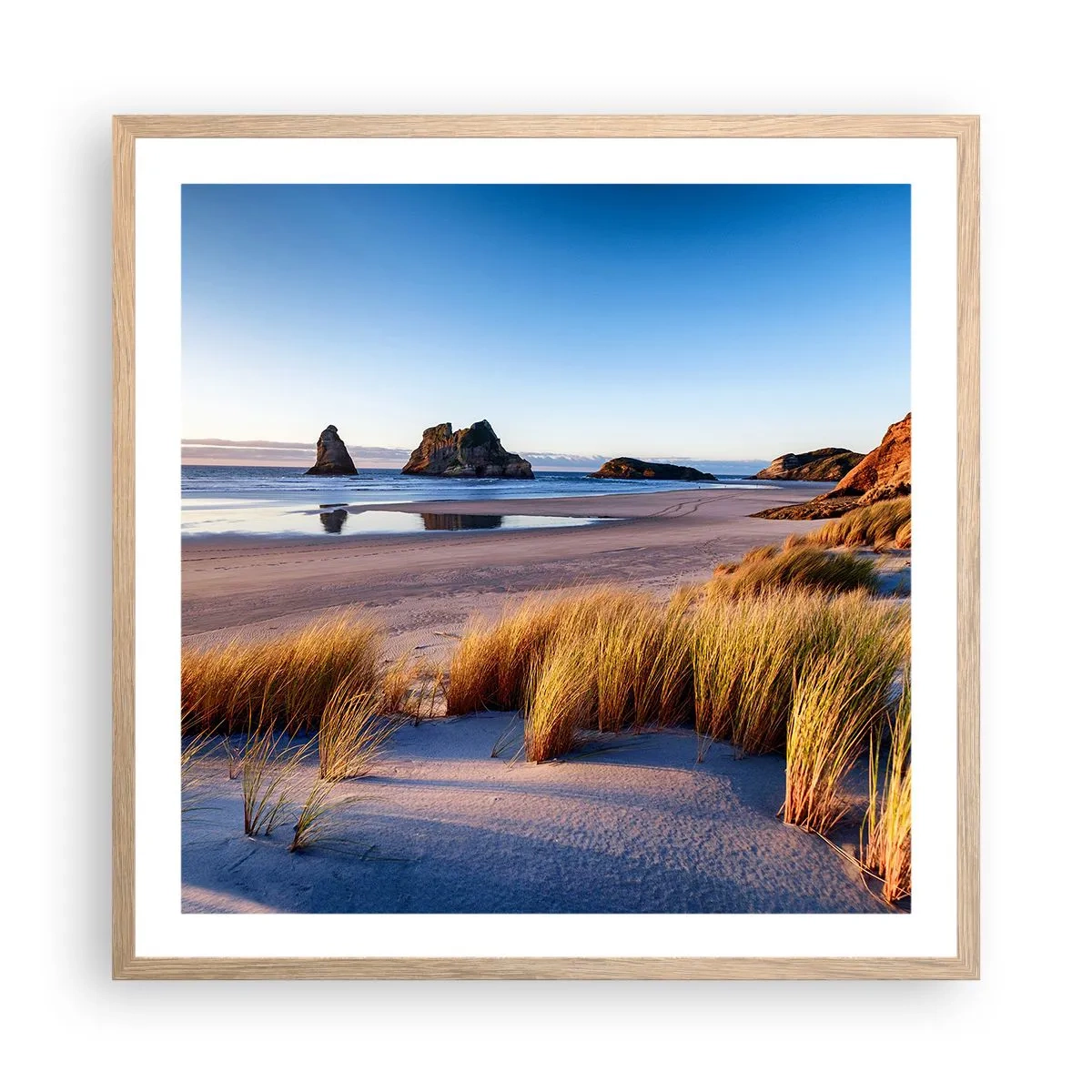 Póster en marco roble claro - Para buscadores de tranquilidad - 60x60 cm
