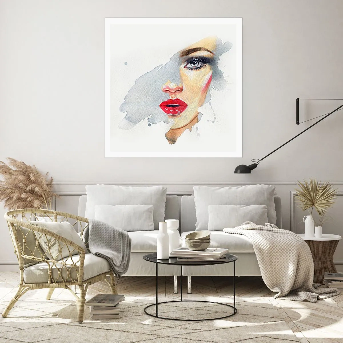 Póster - Reflejo en una gota de agua - 60x60 cm