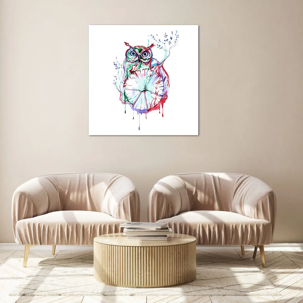 Cuadro sobre vidrio - Impresiones sobre Vidrio - Sabio por naturaleza - 70x70 cm