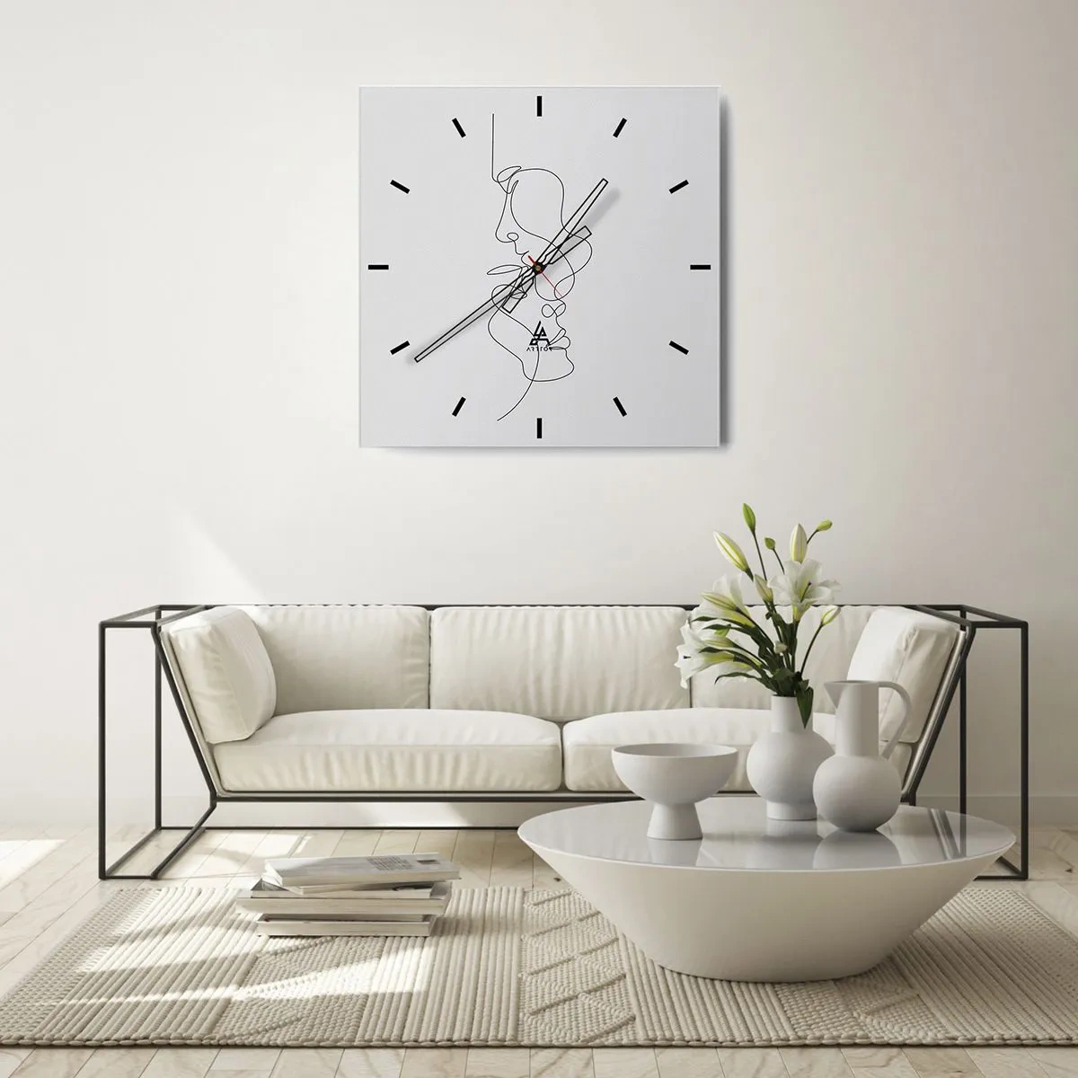 Reloj de pared - Reloj de vidrio - El calor de los deseos lúgubres - 40x40 cm