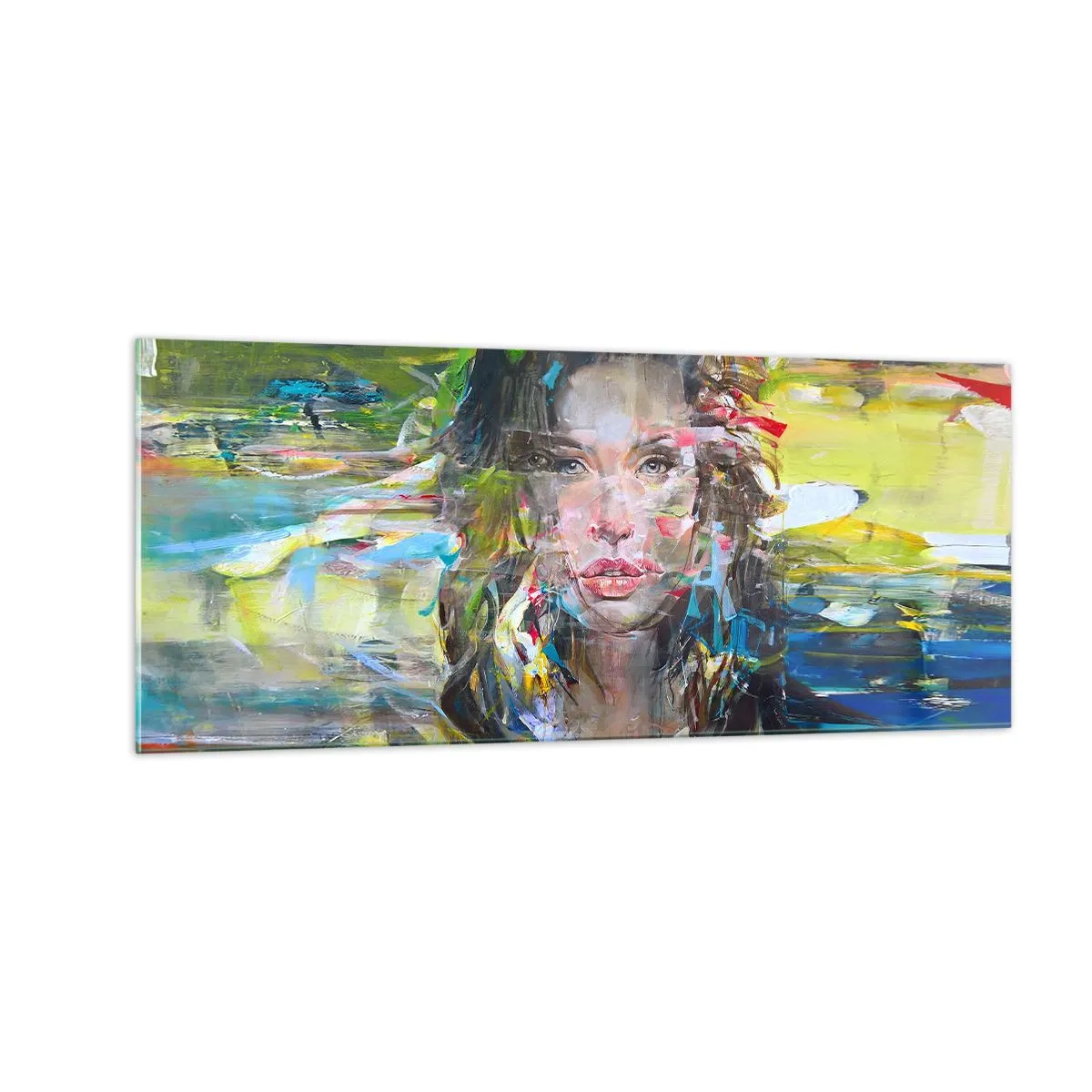 Cuadro sobre vidrio - Impresiones sobre Vidrio - Tras el velo del aire - 100x40 cm
