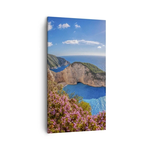 Cuadro sobre lienzo - Impresión de Imagen - Mis grandes vacaciones en Grecia - 45x80 cm