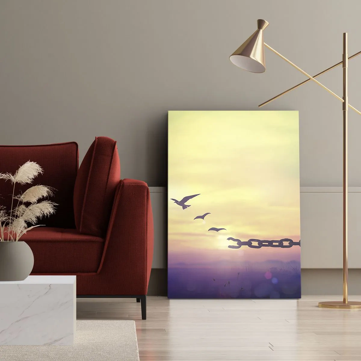 Cuadro sobre lienzo - Impresión de Imagen - Victoria de la libertad - 65x120 cm