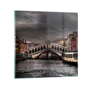 Cuadro sobre vidrio - Impresiones sobre Vidrio - Promesa de una velada veneciana - 30x30 cm