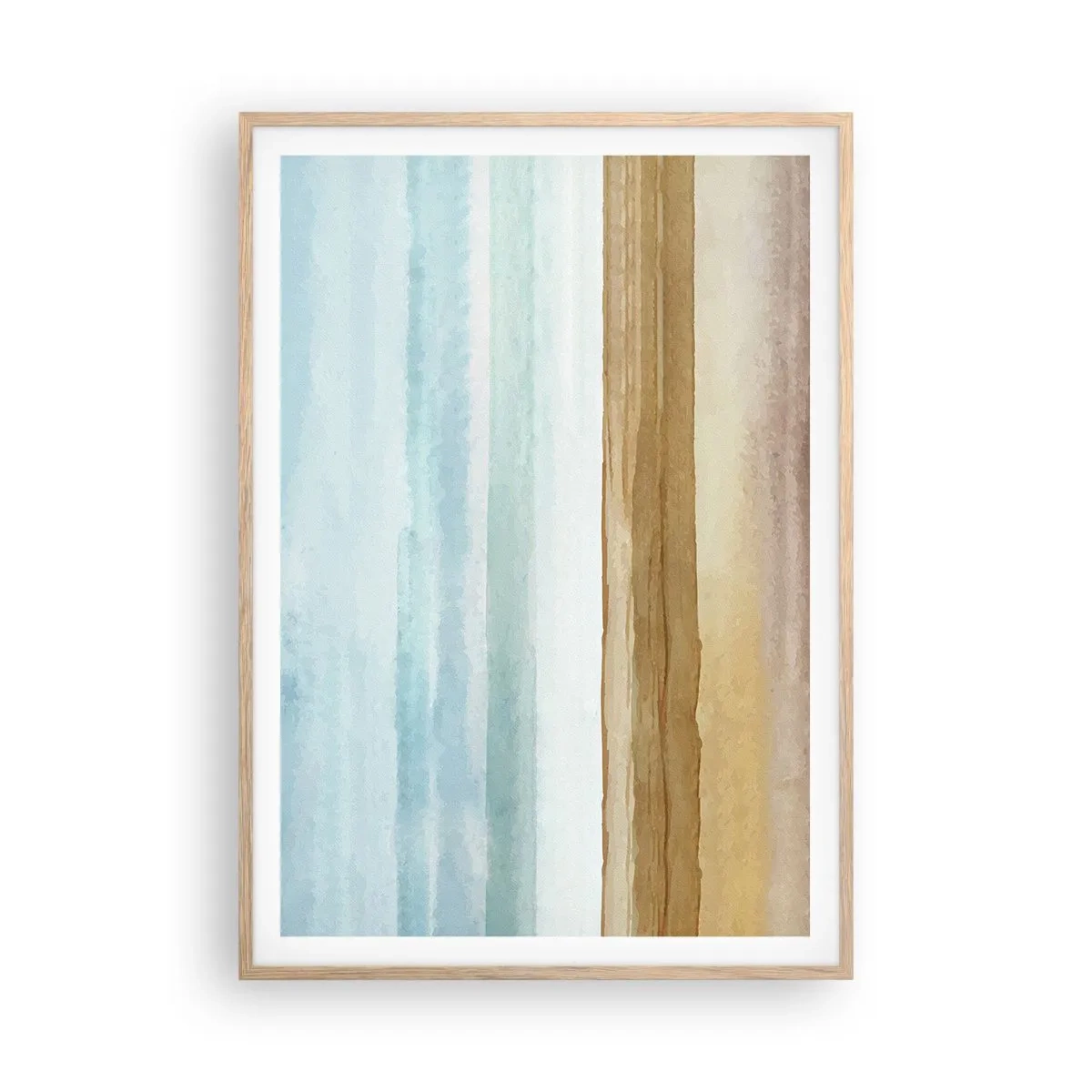 Póster en marco roble claro - Serenidad - 70x100 cm