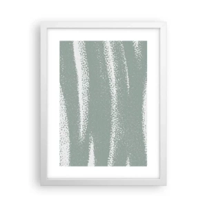 Póster en marco blanco - Abstracción invernal - 30x40 cm