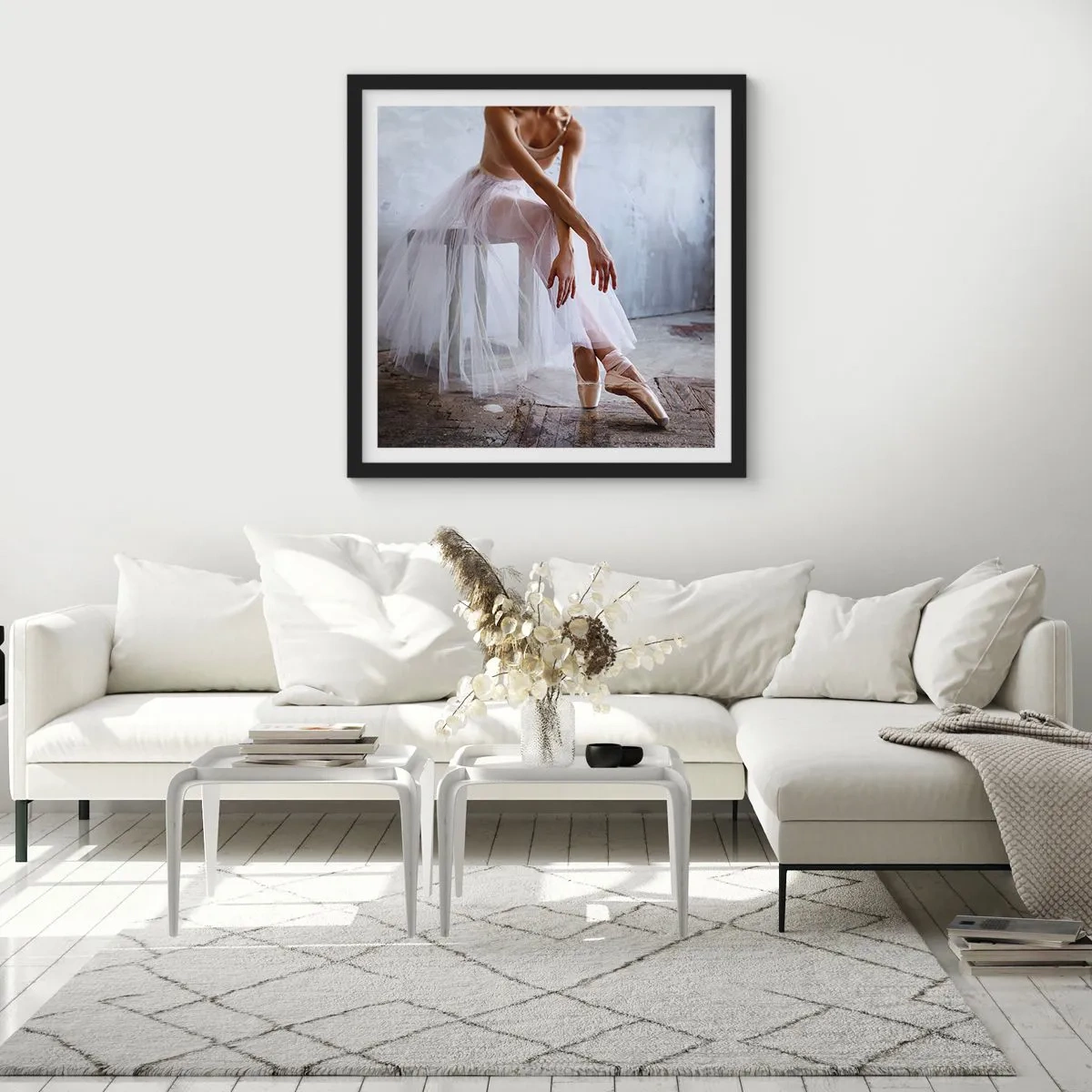 Póster en marco negro - Antes de que brillen las luces del escenario - 50x50 cm