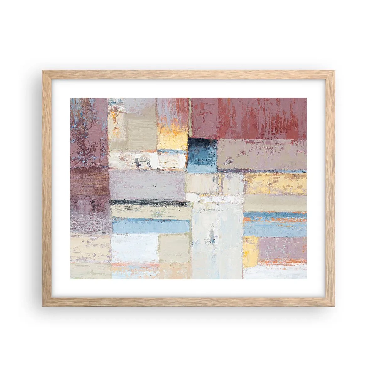 Póster en marco roble claro - La tranquilidad de la geometría - 50x40 cm