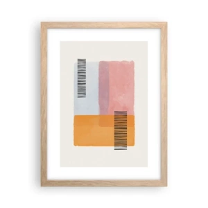 Póster en marco roble claro - La rectitud - 30x40 cm