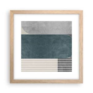 Póster en marco roble claro - Composición horizontal - 30x30 cm