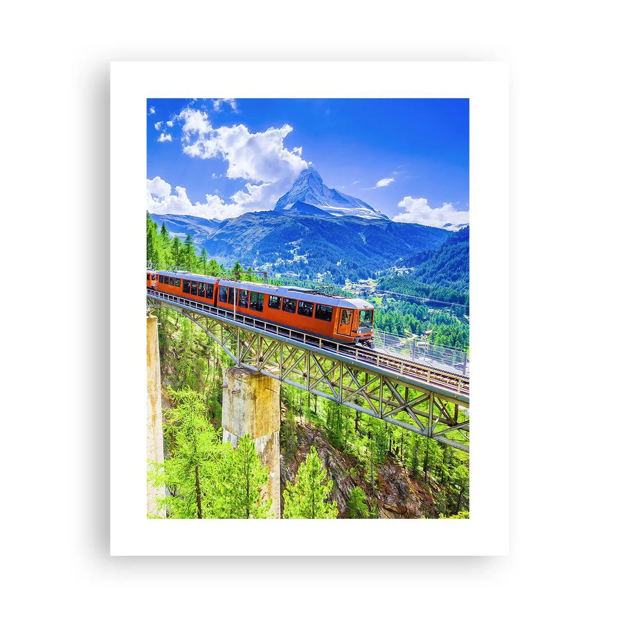 Póster - Ferrocarril a los Alpes - 40x50 cm