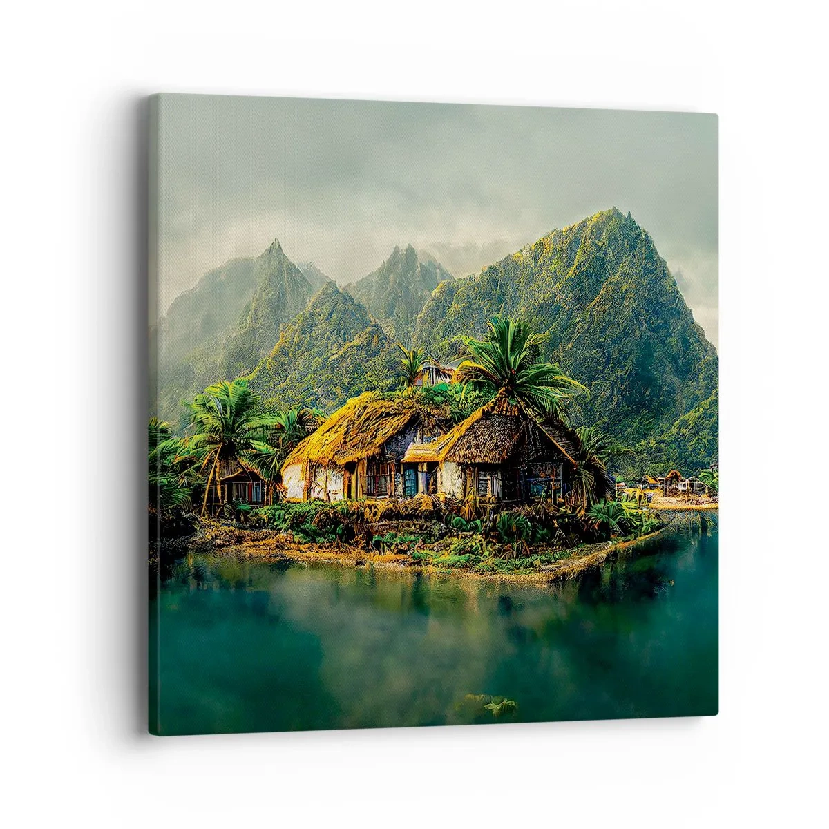 Cuadro sobre lienzo - Impresión de Imagen - Paraíso tropical - 40x40 cm