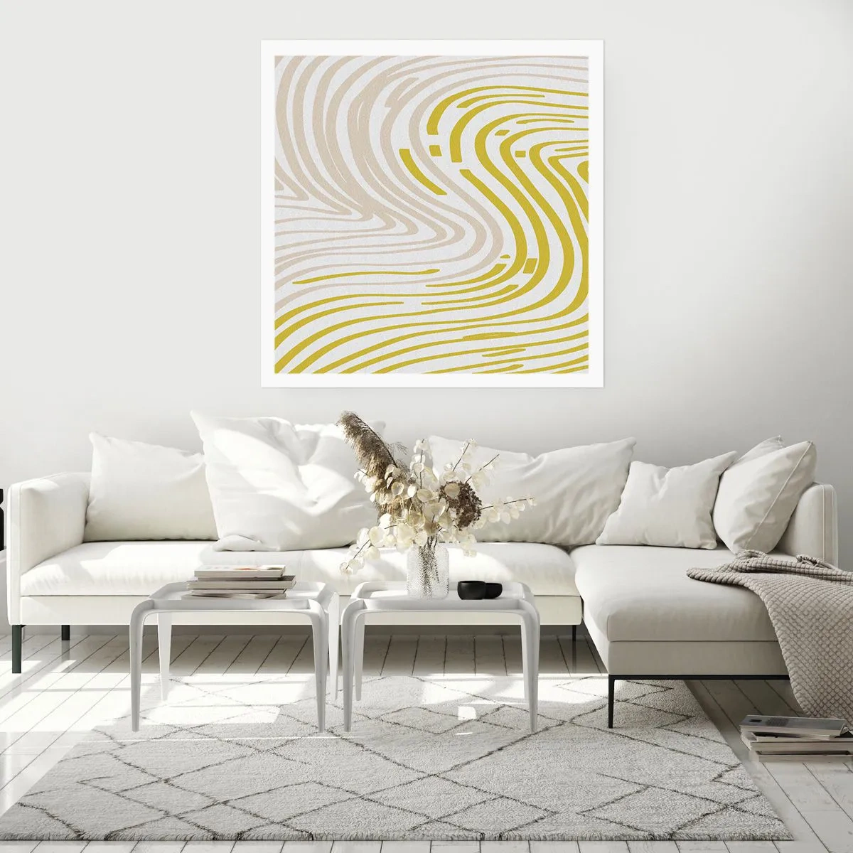 Póster - Composición curvada - 50x50 cm