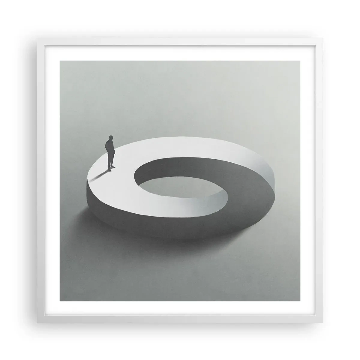 Póster en marco blanco - Ser sabio no es una labor sencilla - 60x60 cm