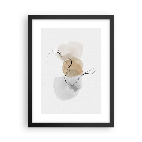 Póster en marco negro - Pompas de aire - 30x40 cm