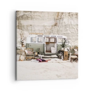 Cuadro sobre lienzo - Impresión de Imagen - Hora de empezar el viaje - 70x70 cm