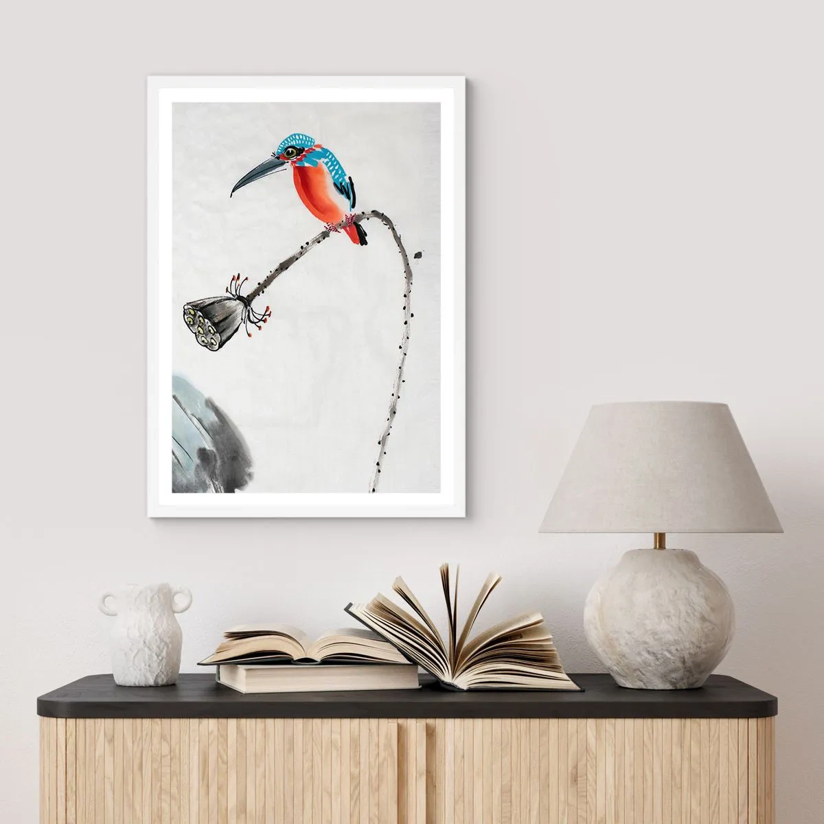 Póster en marco blanco - La vida de la pradera - 50x70 cm