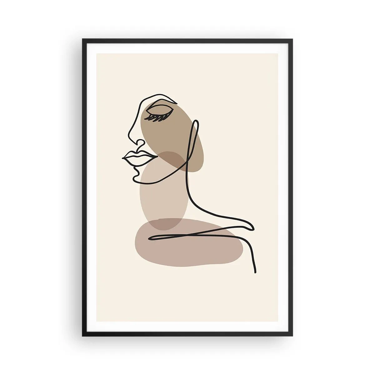 Póster en marco negro - Escucharse a sí misma - 70x100 cm