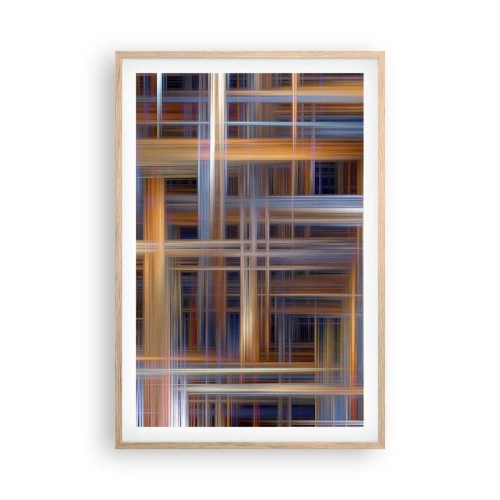 Póster en marco roble claro - Tejido de luz - 61x91 cm