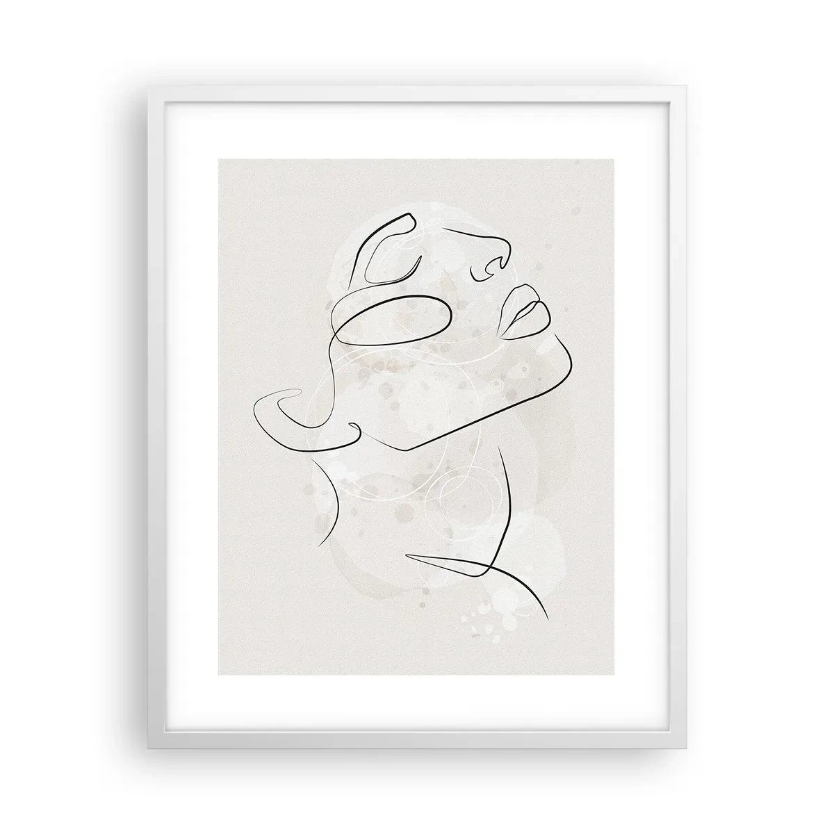 Póster en marco blanco - Contorno de un sueño - 40x50 cm