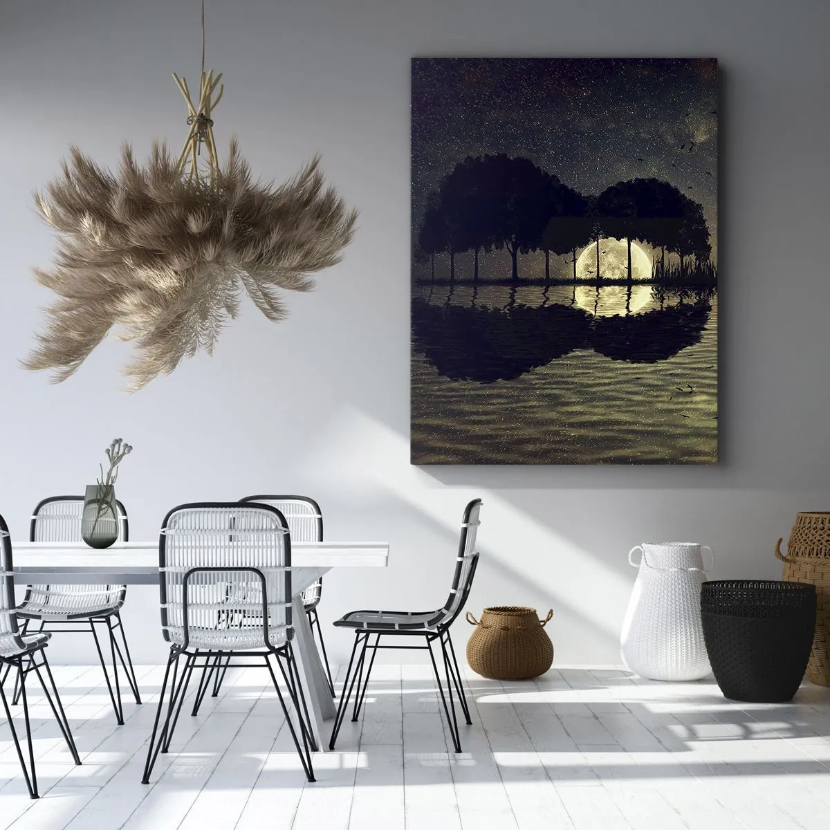 Cuadro sobre lienzo - Impresión de Imagen - Noche en el fin del mundo - 65x120 cm